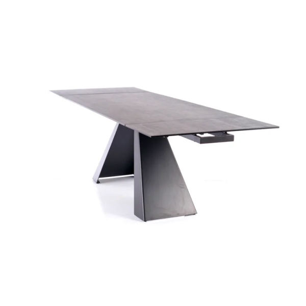 Стол обеденный SALVADORE CERAMIC II 120(180)X80 Серый / Черный мат SALVADORECII120 Signal