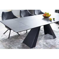 Стол обеденный SALVADORE CERAMIC II 120(180)X80 Серый / Черный мат SALVADORECII120 Signal