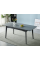 Стол обеденный раскладной BERLIN CERAMIC 140(180)*80 серый мат керамика/черный каркас Intarsio