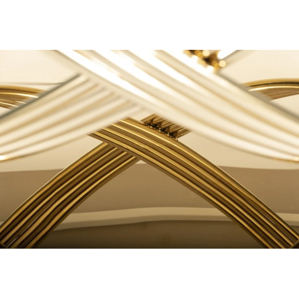 Стол обеденный HERMES Белый (эффект мрамора) / Золото 160X90 HERMESBZL160 Signal