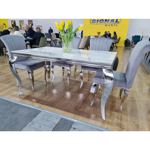 Стол обеденный PRINCE CERAMIC 150*90 белый CALACATTA/хром PRINCEBCH150 Signal
