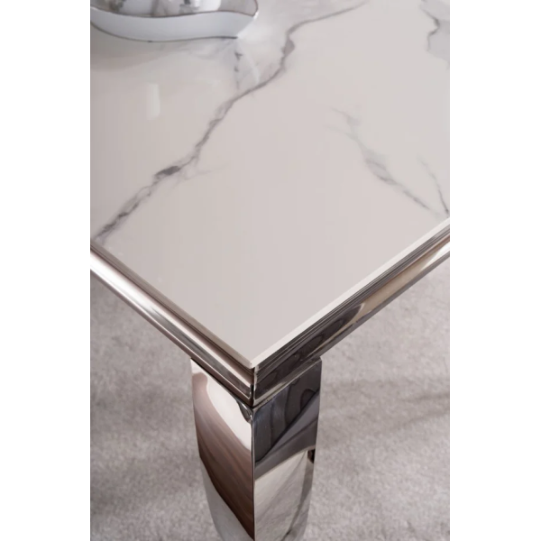 Стол обеденный PRINCE CERAMIC 150*90 белый CALACATTA/хром PRINCEBCH150 Signal