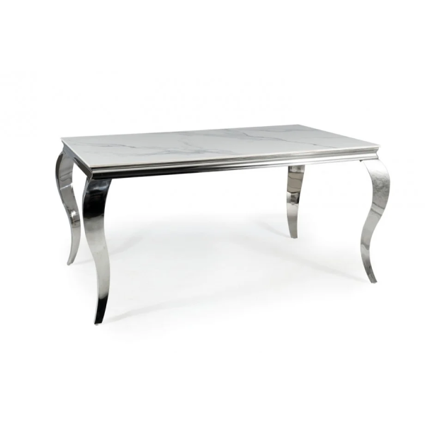Стол обеденный PRINCE CERAMIC 150*90 белый CALACATTA/хром PRINCEBCH150 Signal