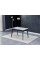 Стол обеденный раскладной BERLIN CERAMIC 111(140)*75 белый глянец / черный каркас Intarsio