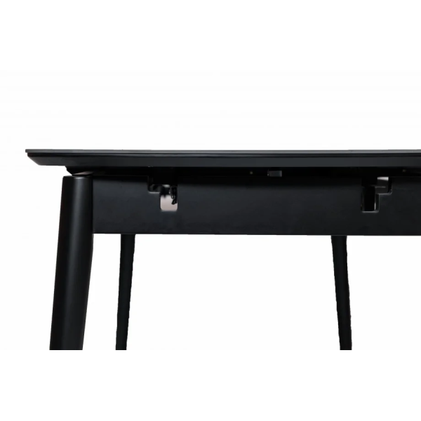 Стол обеденный раскладной BERLIN CERAMIC 140(180)*80 черный мат керамика/черный каркас Intarsio