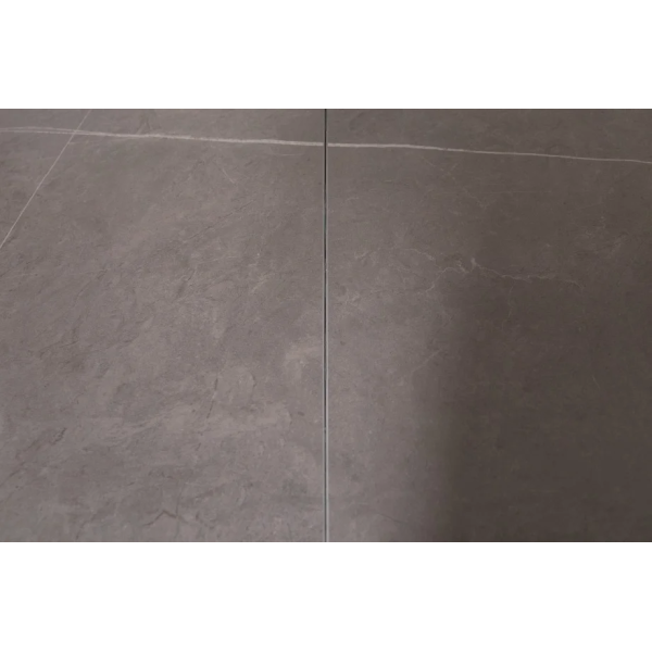 Стол обеденный раскладной BERLIN CERAMIC 140(180)*80 серый мат керамика/черный каркас Intarsio