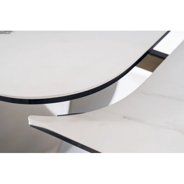 Стол обеденный раскладной INFINITY CERAMIC 160(240)*95 белый AMBER BIANCO/коричневый INFINITYBBR160 Signal