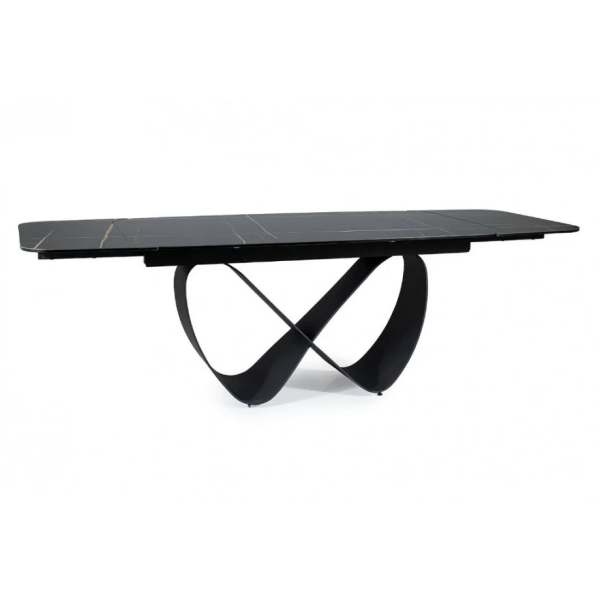 Стол обеденный раскладной INFINITY CERAMIC 160(240)*95 черный AZARIO BLACK/черный мат INFINITYCBC160 Signal
