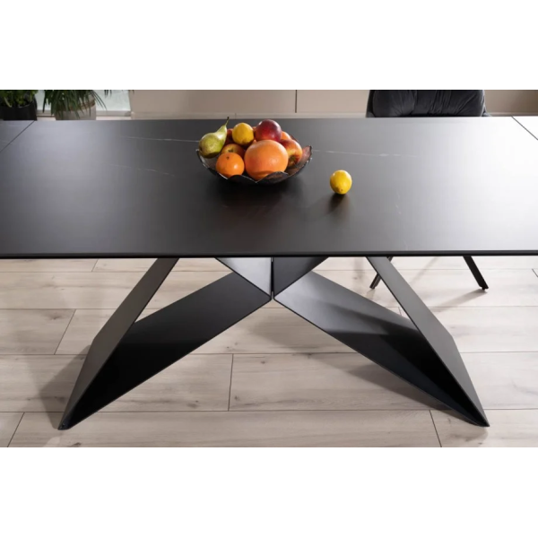 Стол обеденный раскладной WESTIN CERAMIC 160(240)*90 черный SAHARA NOIR/черный мат WESTINCCC160 Signal