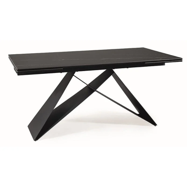 Стол обеденный раскладной WESTIN CERAMIC 160(240)*90 черный SAHARA NOIR/черный мат WESTINCCC160 Signal