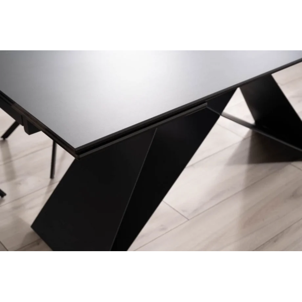 Стол обеденный раскладной WESTIN CERAMIC 160(240)*90 черный SAHARA NOIR/черный мат WESTINCCC160 Signal
