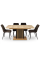 Стол обеденный раскладной TREND D-C MAX 160(210)x90 Дуб крафт золотой / Черный Intarsio