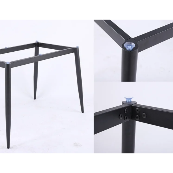 Стол обеденный SABA CERAMIC 130*70 серый глянец / черный каркас Intarsio