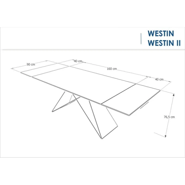 Стол обеденный раскладной Westin I 160(240)х90 Черный мат / Черный WESTINCC160 Signal