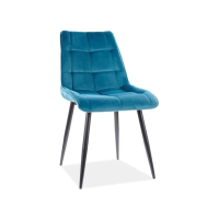 Стул CHIC VELVET черный каркас / БИРЮЗА BLUVEL 85 CHICVCTU Signal
