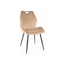 Стул кухонный ARCO VELVET черный каркас/беж BL.28 ARCOVCBE Signal