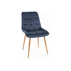 Стул кухонный CHIC D VELVET дуб каркас/синий BL.86 CHICDVDGR Signal