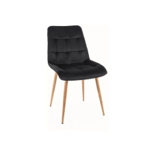 Стул кухонный CHIC D VELVET дуб каркас/черный BL.19 CHICDVDC Signal