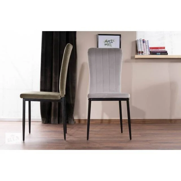 Cтул кухонный VIGO VELVET черный каркас/оливковый BL.77 VIGOVCOL Signal