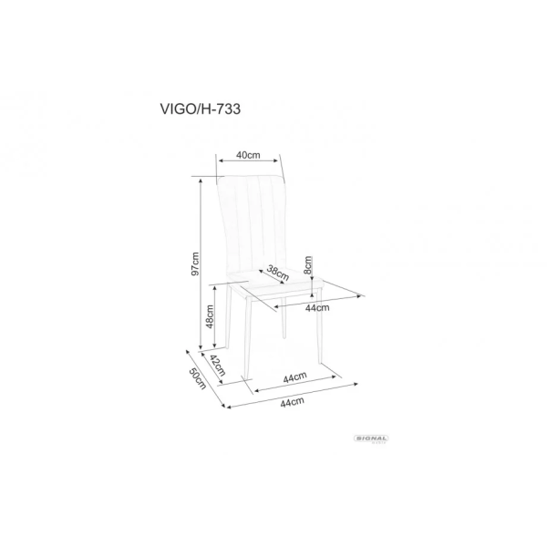 Cтул кухонный VIGO VELVET черный каркас/оливковый BL.77 VIGOVCOL Signal