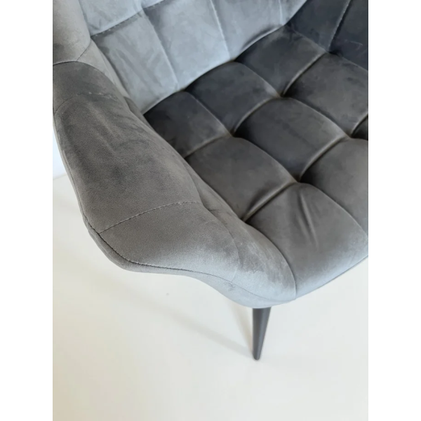 Стул обеденный ELEGANT Серый Велюр Intarsio