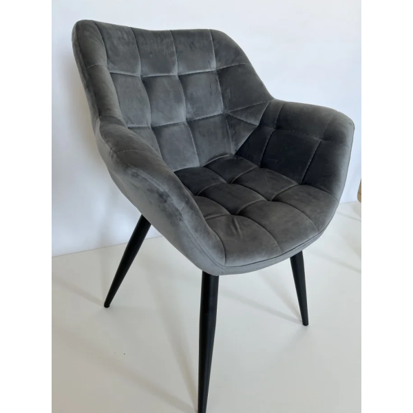 Стул обеденный ELEGANT Серый Велюр Intarsio