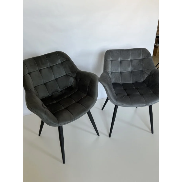 Стул обеденный ELEGANT Серый Велюр Intarsio