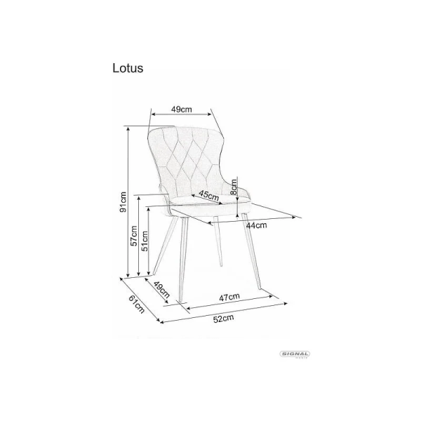 Кресло LOTUS VELVET Черный LOTUSVCC Signal