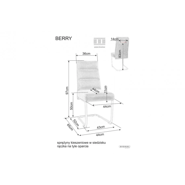 Кресло BERRY BREGO CHAIR Черный каркас / Оливковый77 BERRYBRCOL Signal