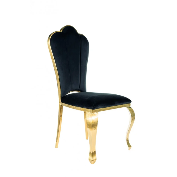 Кресло QUEEN VELVET золотая TAP. / Черный BLUVEL 19 QUEENVZCL Signal