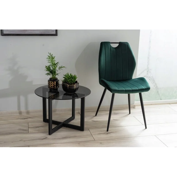 Стул ARCO VELVET черный каркас / зеленый BLUVEL78 ARCOVCZ Signal