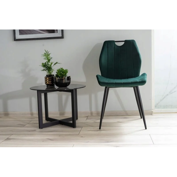 Стул ARCO VELVET черный каркас / зеленый BLUVEL78 ARCOVCZ Signal