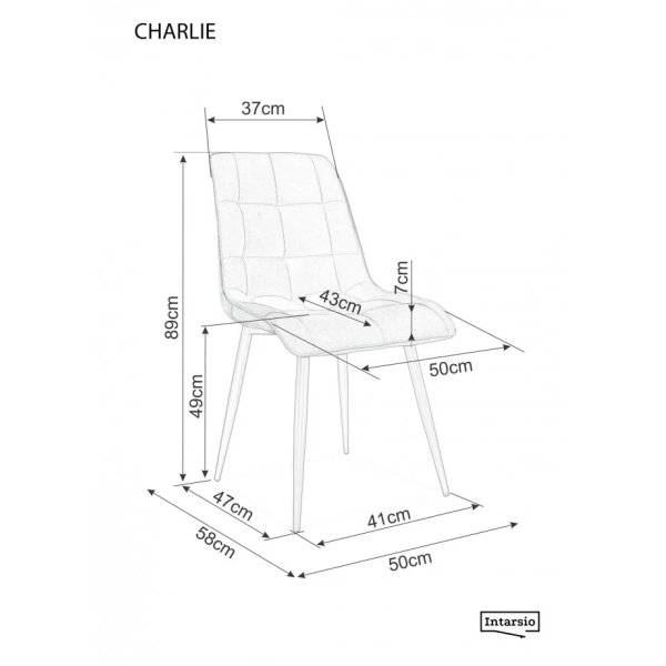 Стул кухонный Charlie Зеленый велюр Intarsio