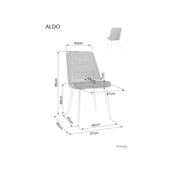 Стул ALDO BREGO Черный Стелаж / Бежевый 34 ALDOBRCBE Signal