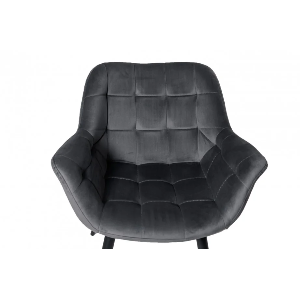 Стул обеденный ELEGANT Серый Велюр Intarsio