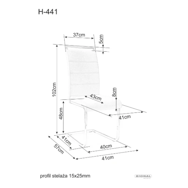 Стул H441 VELVET черный каркас / черный H441VCC Signal