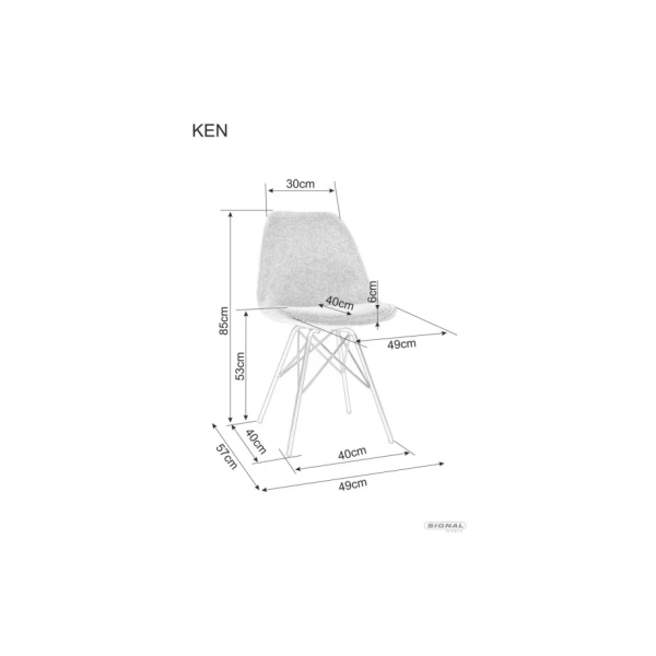 Стул KEN BREGO Черный каркас / Бежевый 34 KENBRCBE Signal