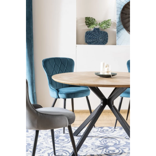 Стул LOTUS VELVET черный каркас / БИРЮЗА BLUVEL 85 LOTUSVCTU Signal