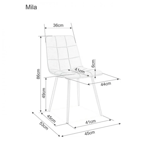 Стул MILA MATT VELVET 99 черный каркас / черный MILAMVCC Signal