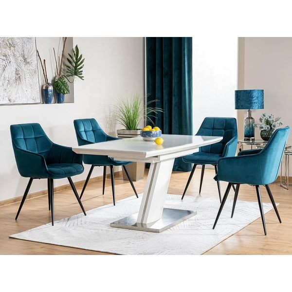 Стул LILIA VELVET черный каркас / БИРЮЗА BLUVEL 85 LILIAVCTU Signal