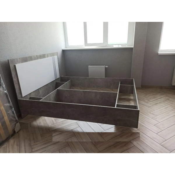 Кровать двуспальная 1.8 Алекса Индастриал / Нимфеа Альба Мир Мебели