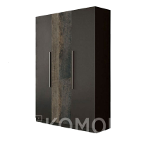 Шкаф Лилия новая 3Д (1200) Дуб гранж колониальный/ Антрацит Мир Мебели