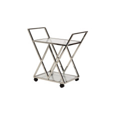Сервировочный стол K-01 прозрачный + серебро Vetro Mebel