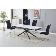 Керамічний стіл TML-819-1 вайт клауд + чорний Vetro Mebel