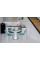Керамический стол TML-851 белый мрамор + белый Vetro Mebel