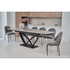 Керамічний стіл Массімо TML-950 ребекка грей + чорний Vetro Mebel