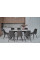 Керамічний стіл Тео TML-895 б'янко карарра + чорний Vetro Mebel