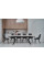 Керамічний стіл Тео TML-895 б'янко карарра + чорний Vetro Mebel