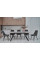 Керамический стол Тео TML-895 бьянко карарра + черный Vetro Mebel