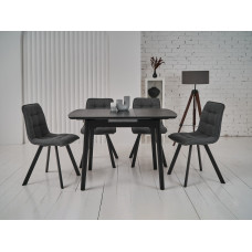 Керамічний стіл TM-87-1 чорний онікс + чорний Vetro Mebel